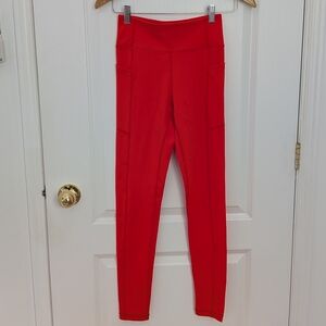 Rise High-Rise Leggings w/ Pockets – Red, Size S (Never Worn) #83